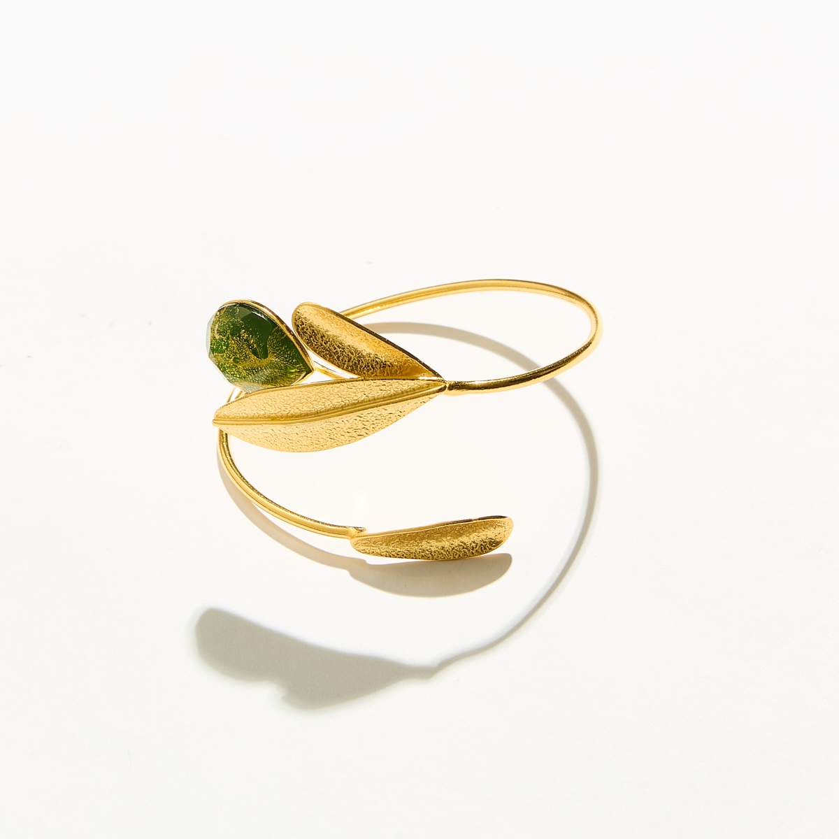 Alternative view of 5646E Olive tree crystal bangle Πράσινο