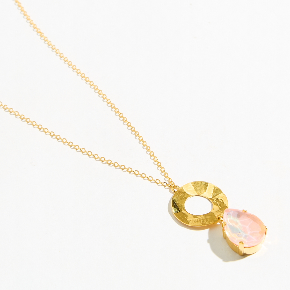 Alternative view of 5686A Aurora crystal drop pendant Σομόν