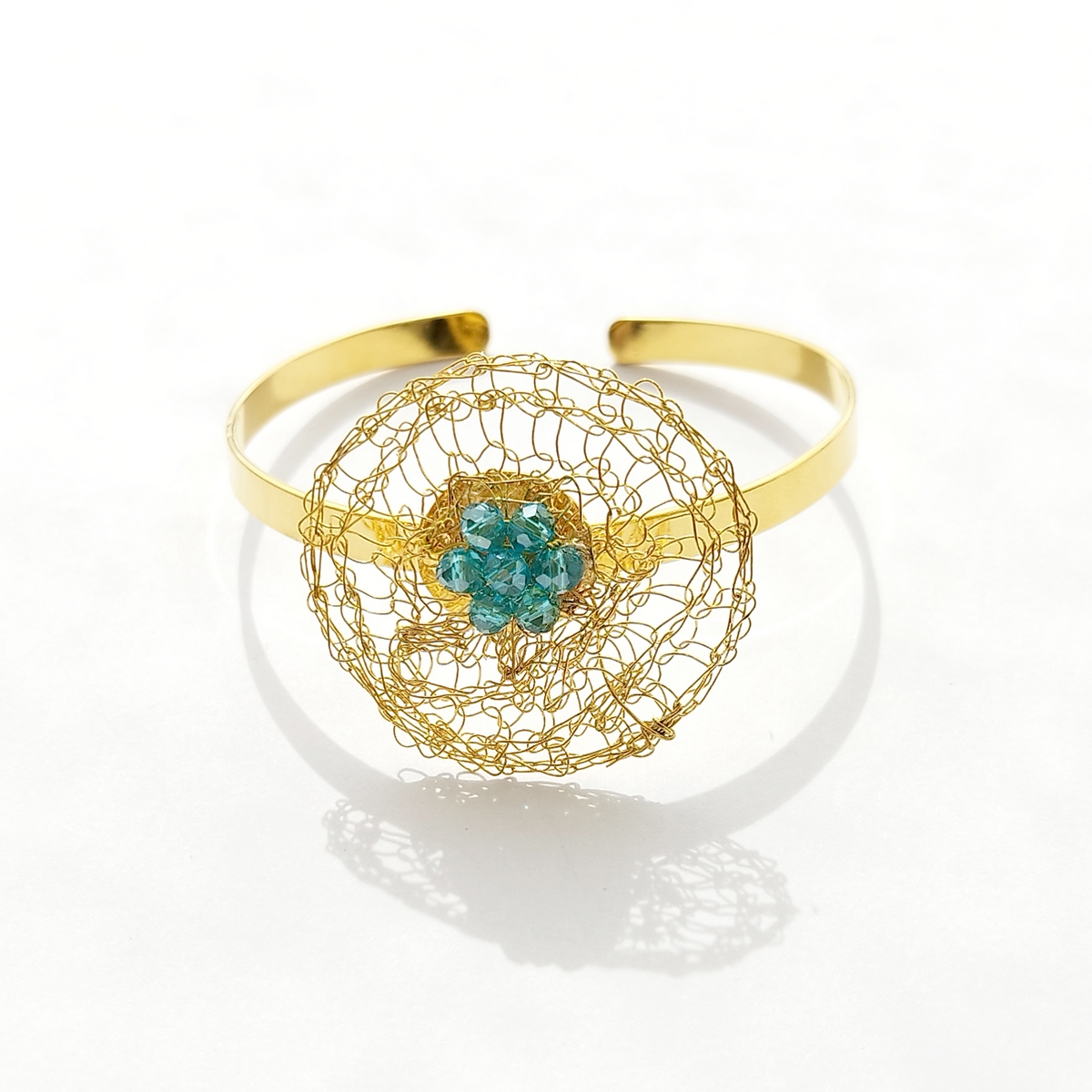Alternative view of 5669E Mesh with color χειροποίητο βραχιόλι Catherine bijoux Τυρκουάζ