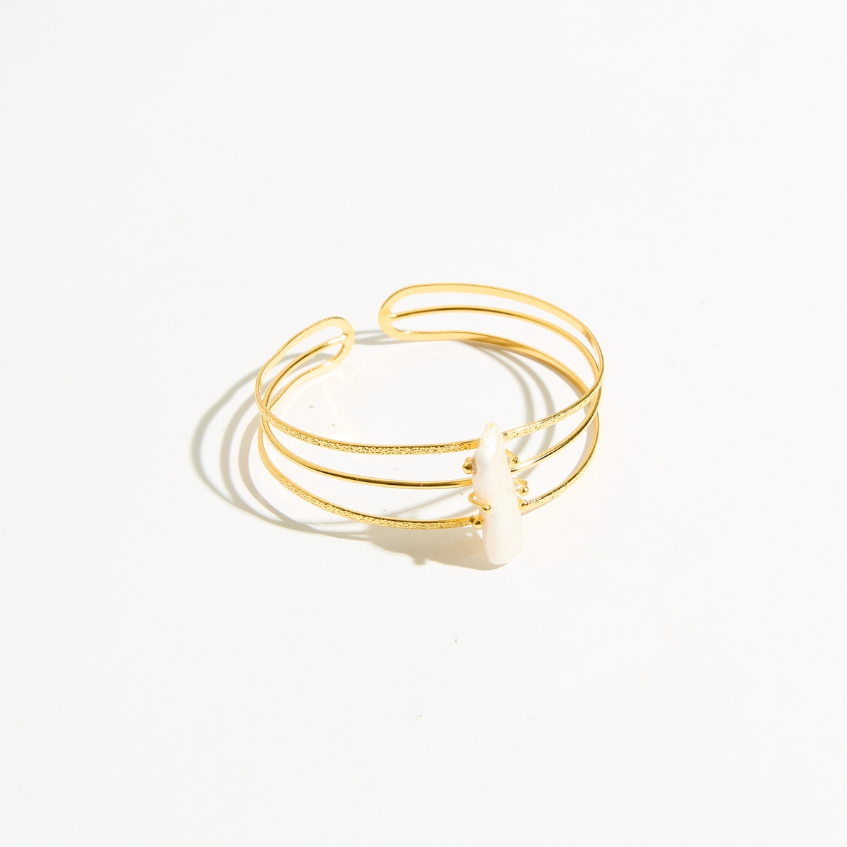 Alternative view of 5692E Nest of freshwater pearl bracelet Χρυσό