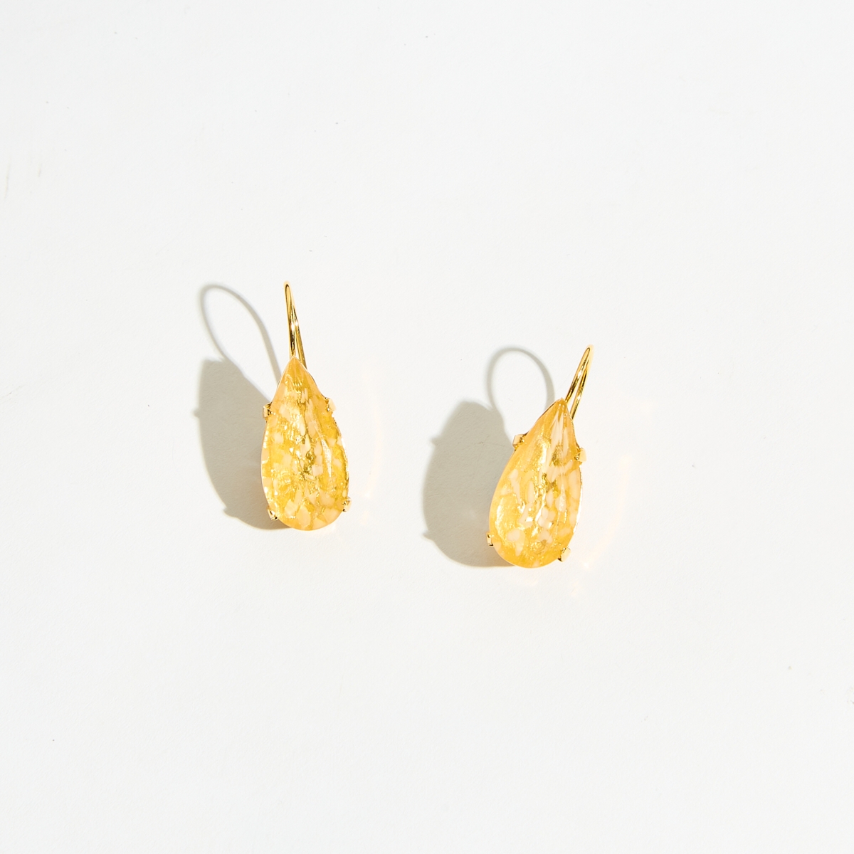 Alternative view of 5698F Amber flow small earrings Κίτρινο