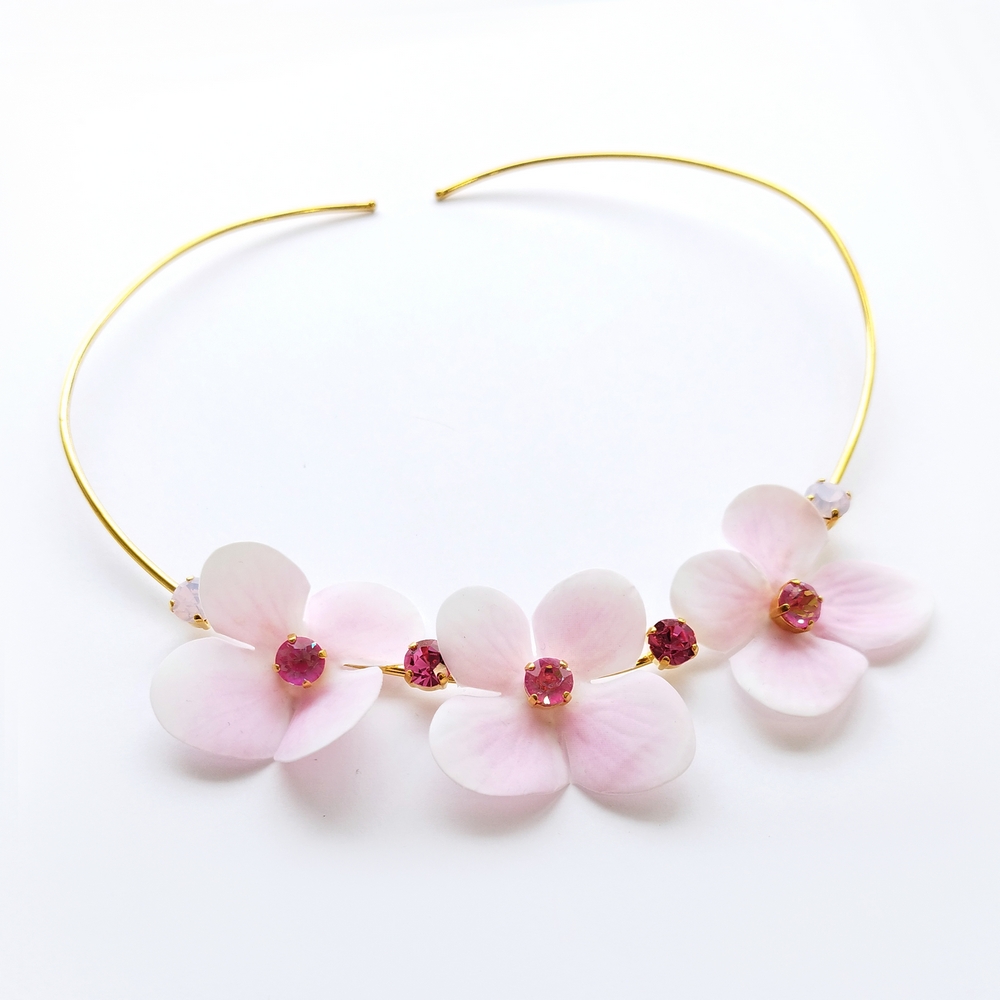 Alternative view of 5627A Primrose and crystals necklace Ροζ