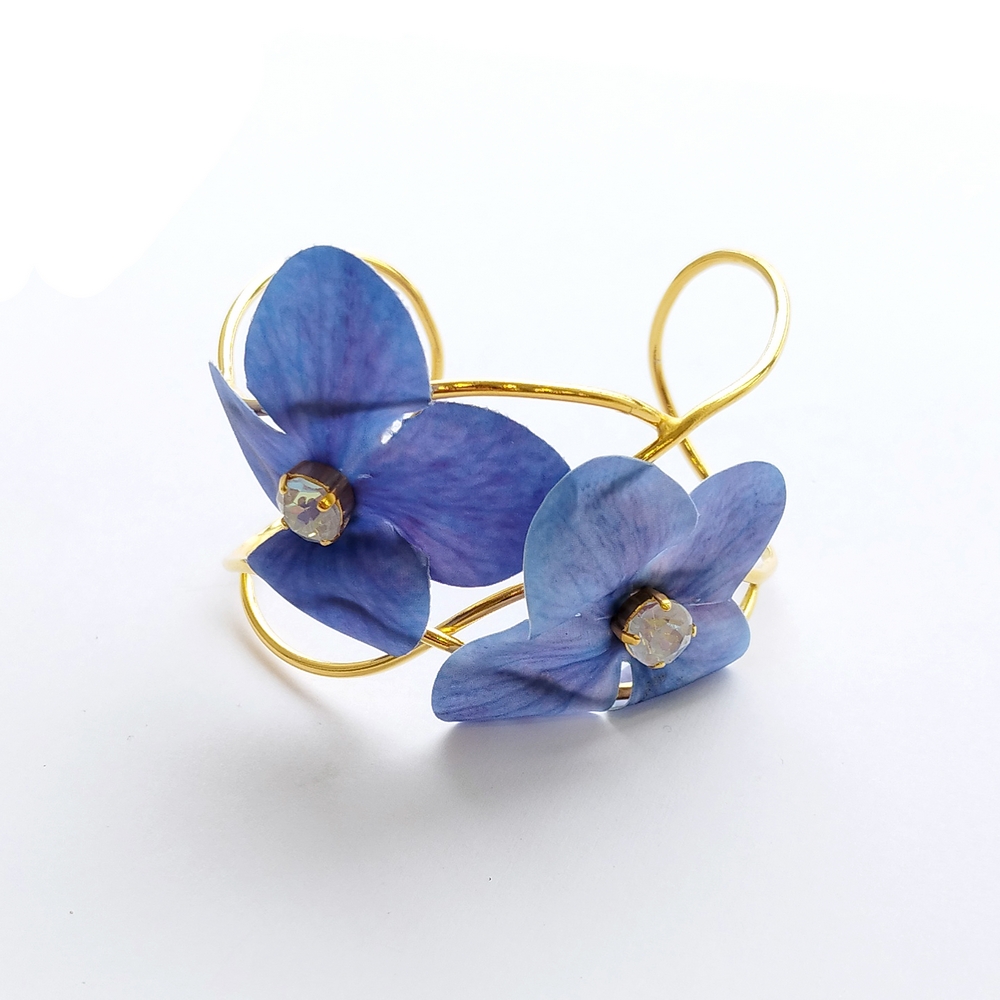 Alternative view of 5626E Primrose and crystals bangle Μπλε