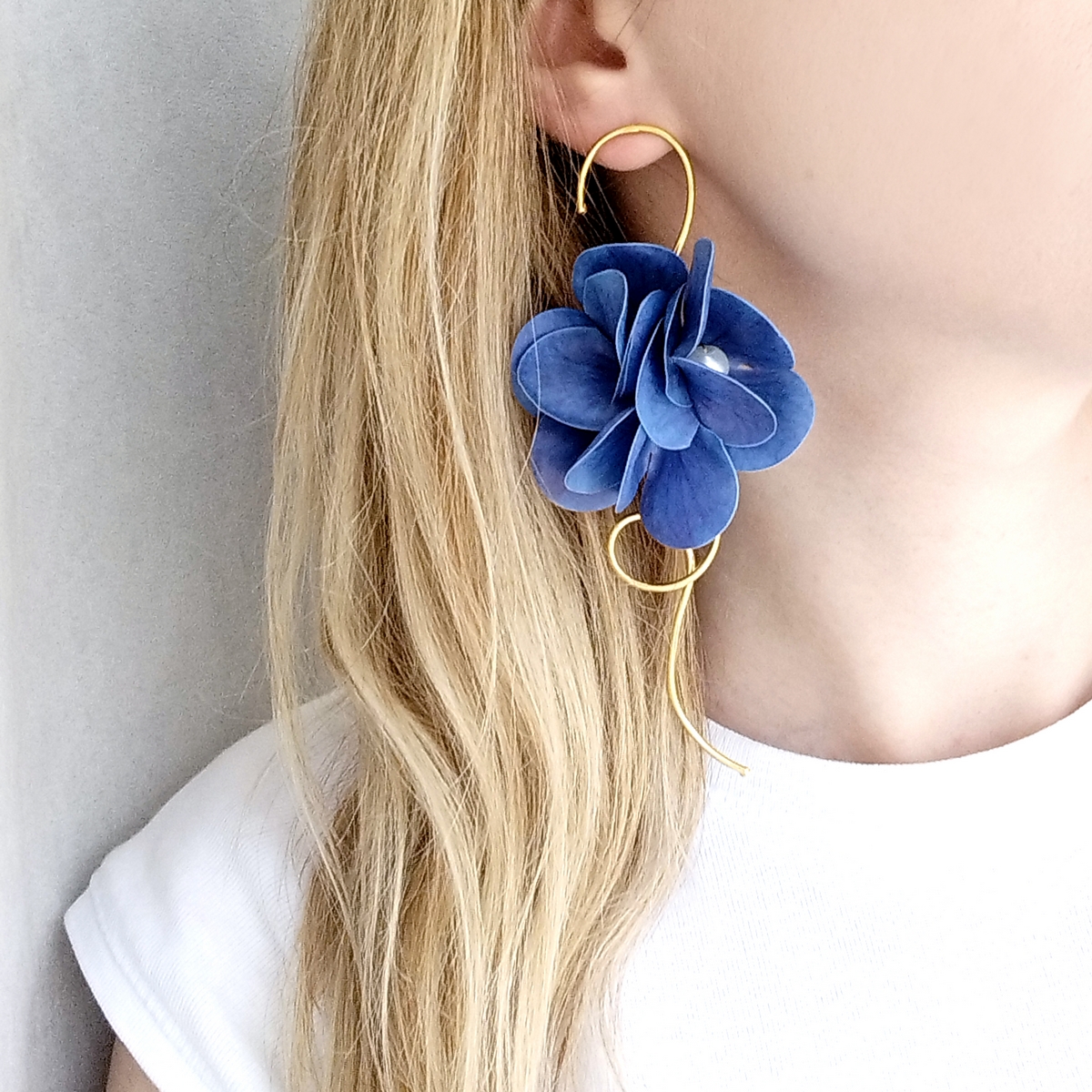 Alternative view of 5630F Primrose and pearls earrings Catherine bijoux Πράσινο