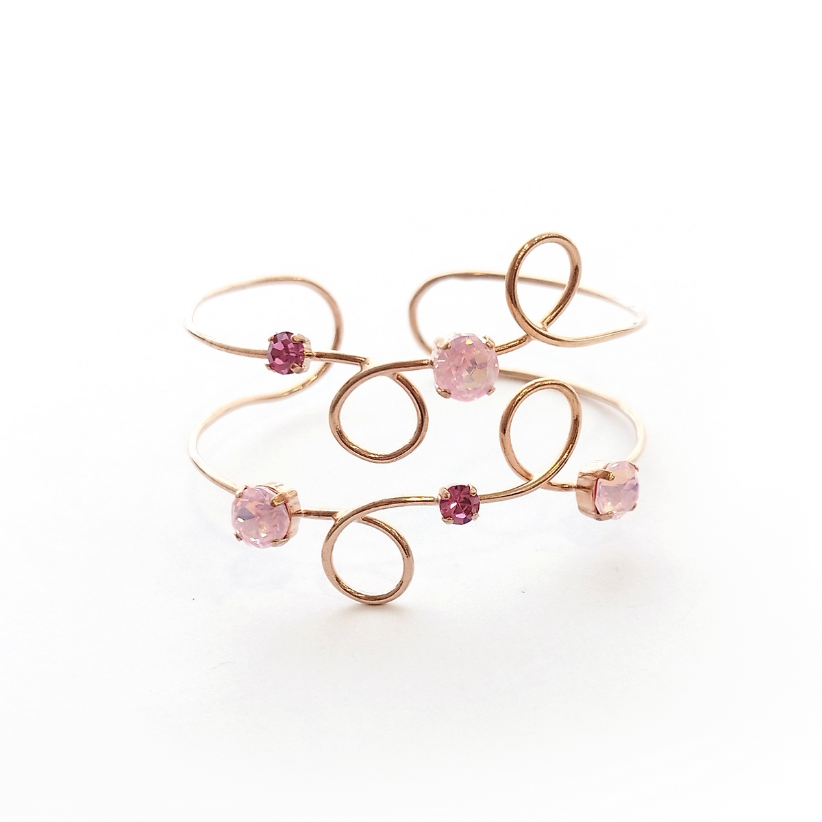 5558E Luna twist bracelet Catherine bijoux Magenta