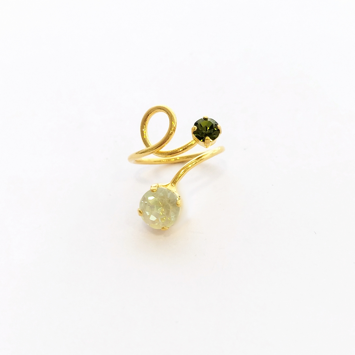 5559D Luna twist small ring Catherine bijoux Light