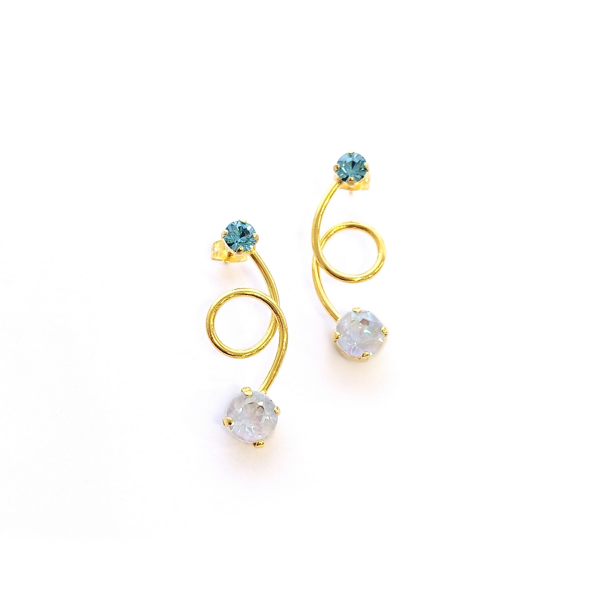 5559F Luna small earrings Catherine bijoux Turqoise