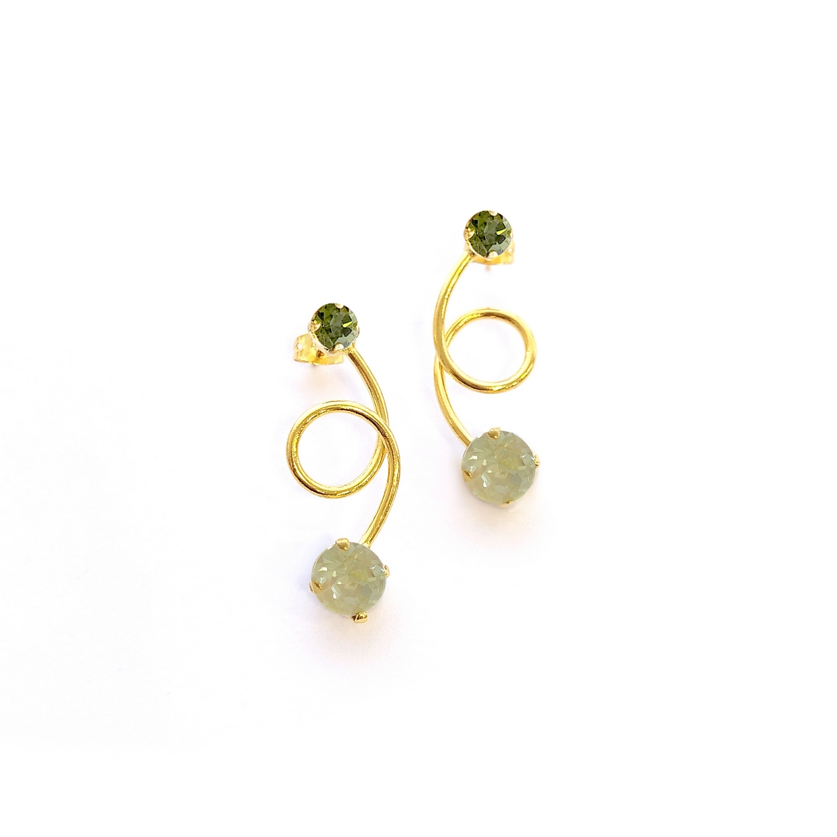 5559F Luna small earrings Catherine bijoux Light