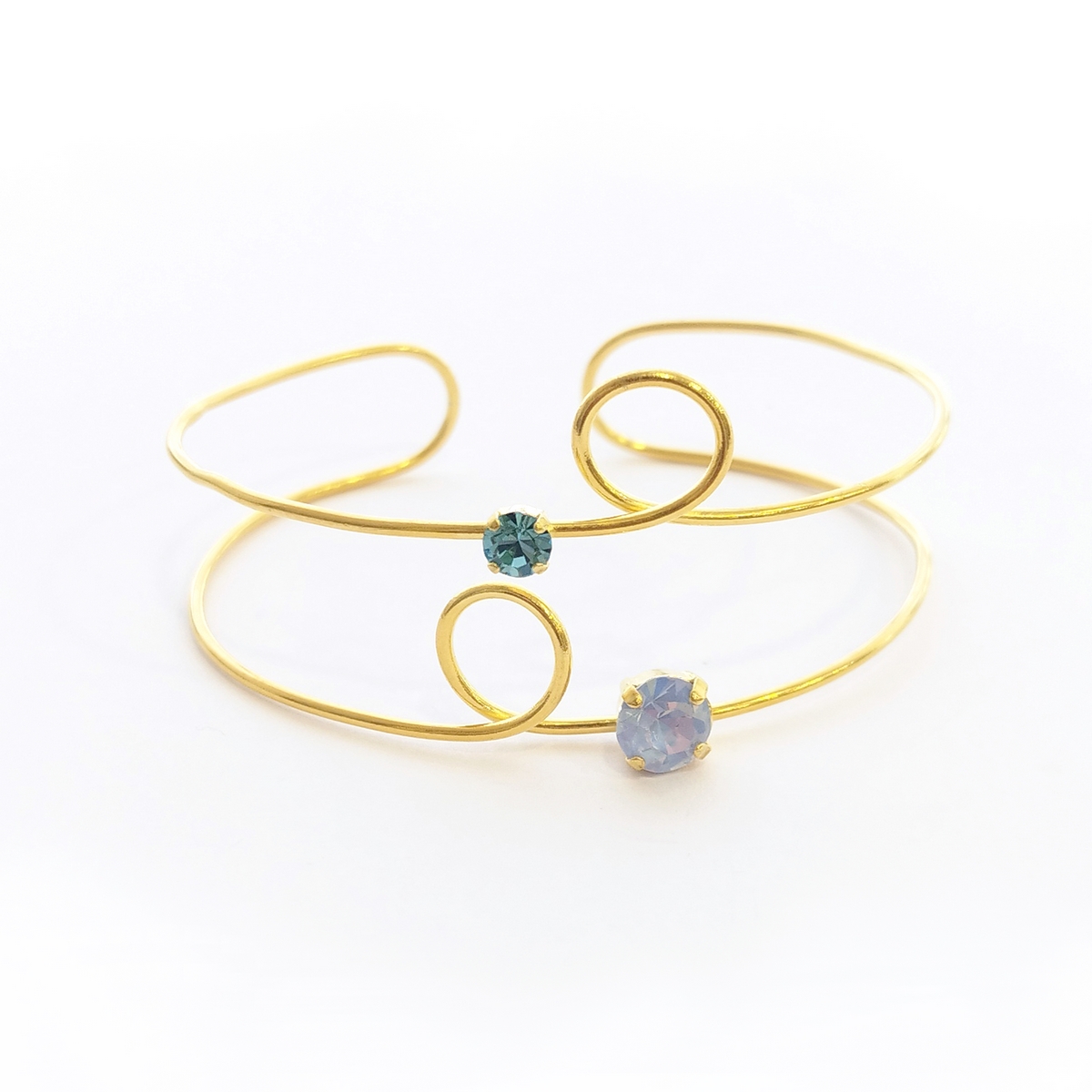 5561E Luna twist bracelet Catherine bijoux Turqoise