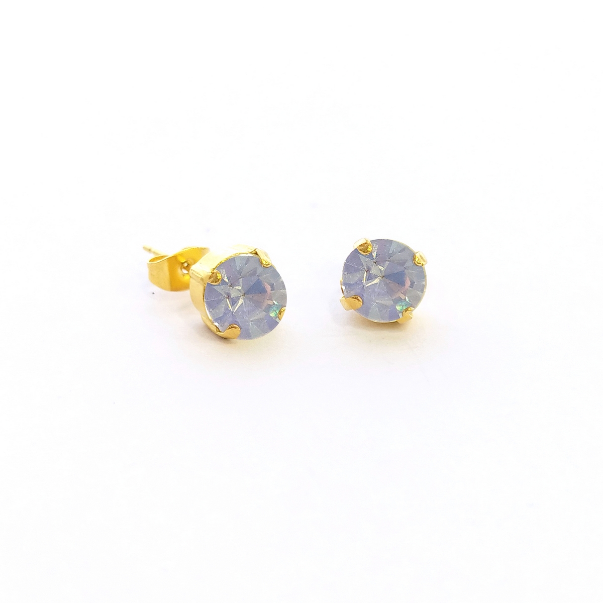 5563F Small crystal earrings Catherine bijoux Turqoise