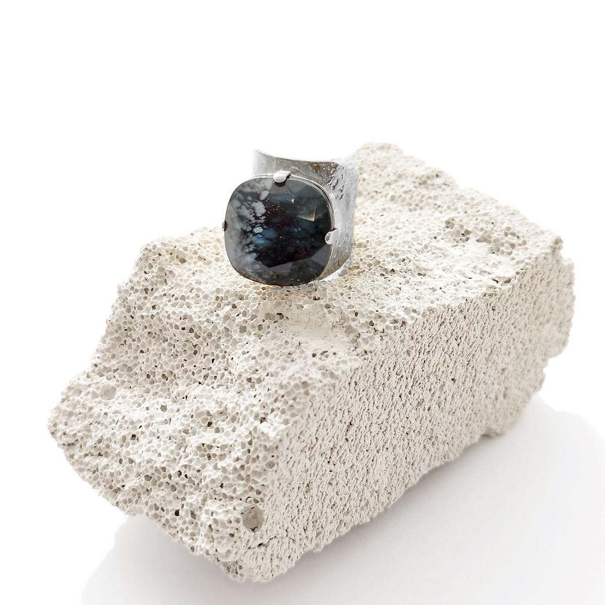 5715D Colorful handmade crystal ring Γκρι