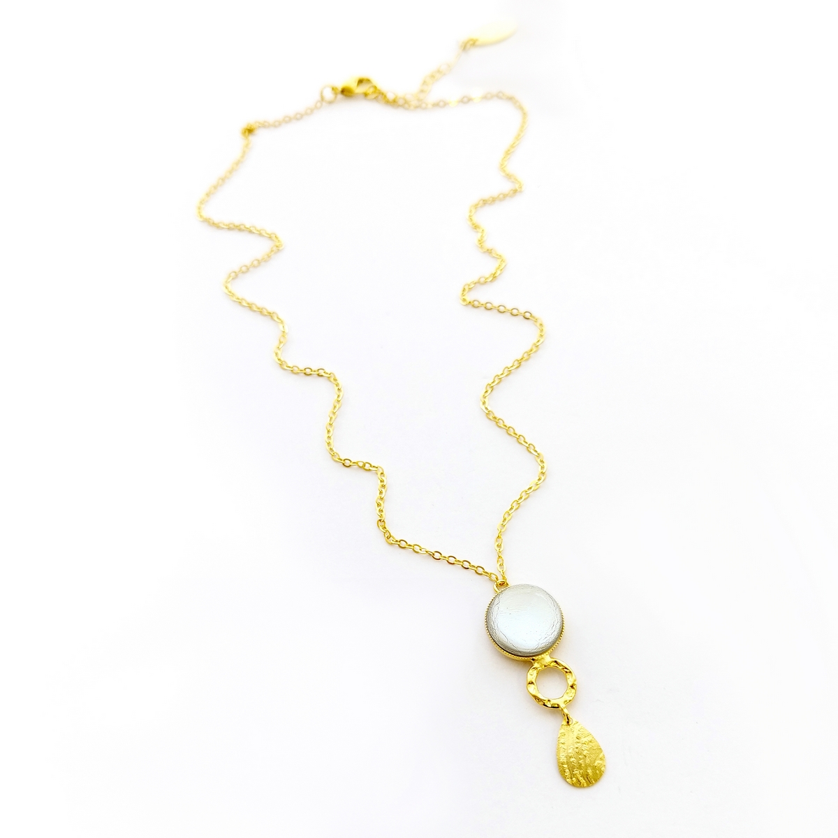5722A Moonlight pendant χειροποίητο κολιέ Catherine bijoux Άσπρο