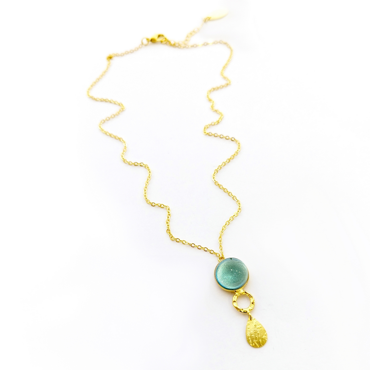 5722A Moonlight pendant χειροποίητο κολιέ Catherine bijoux Τυρκουάζ