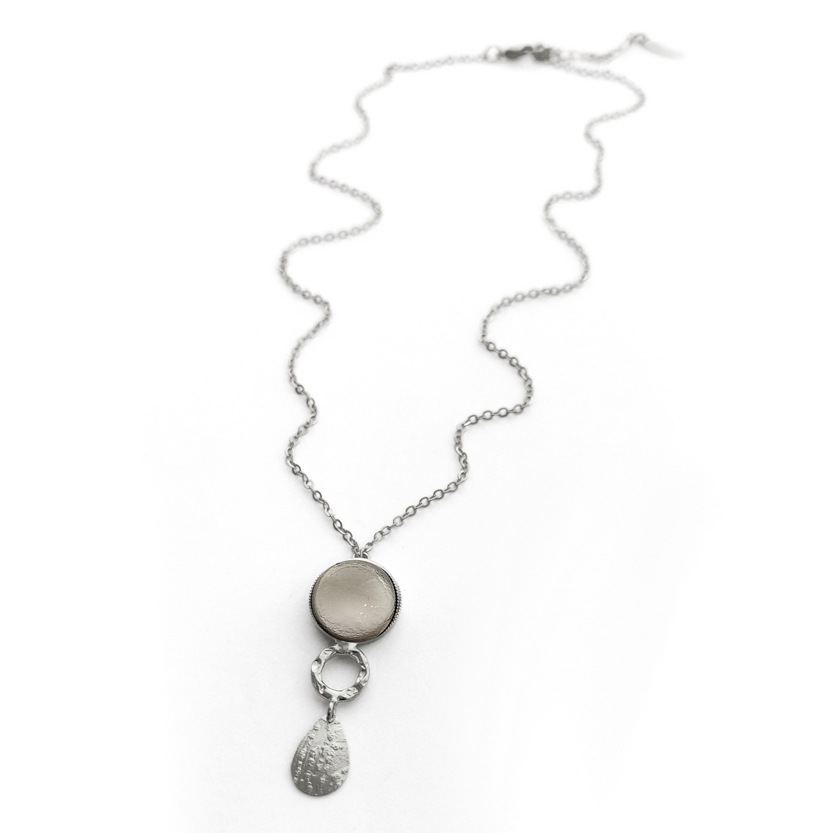 5722A Moonlight pendant χειροποίητο κολιέ Catherine bijoux Γκρι
