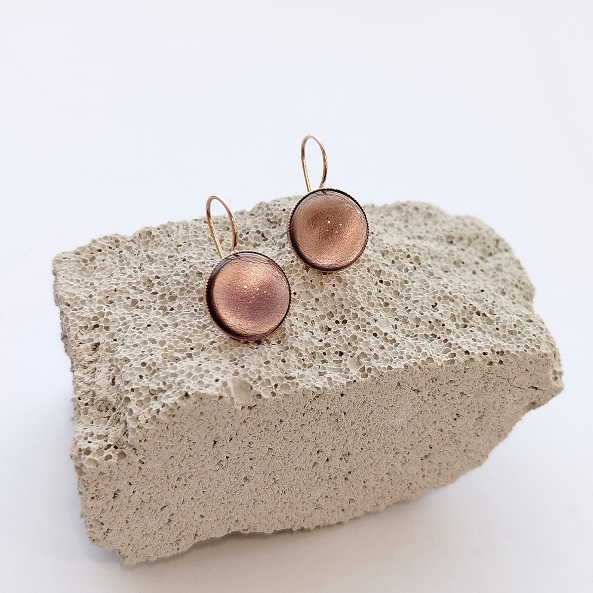 5723F Moonlight small χειροποίητα σκουλαρίκια Catherine bijoux Μωβ