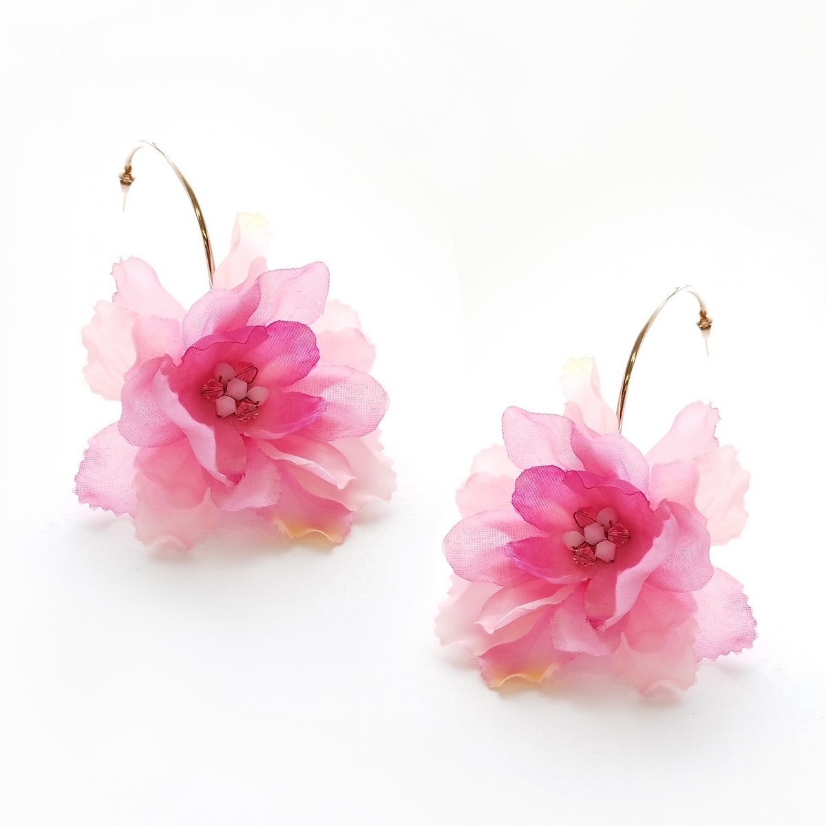 Alternative view of 5727F Pink orchid earrings Catherine bijoux Ροζ