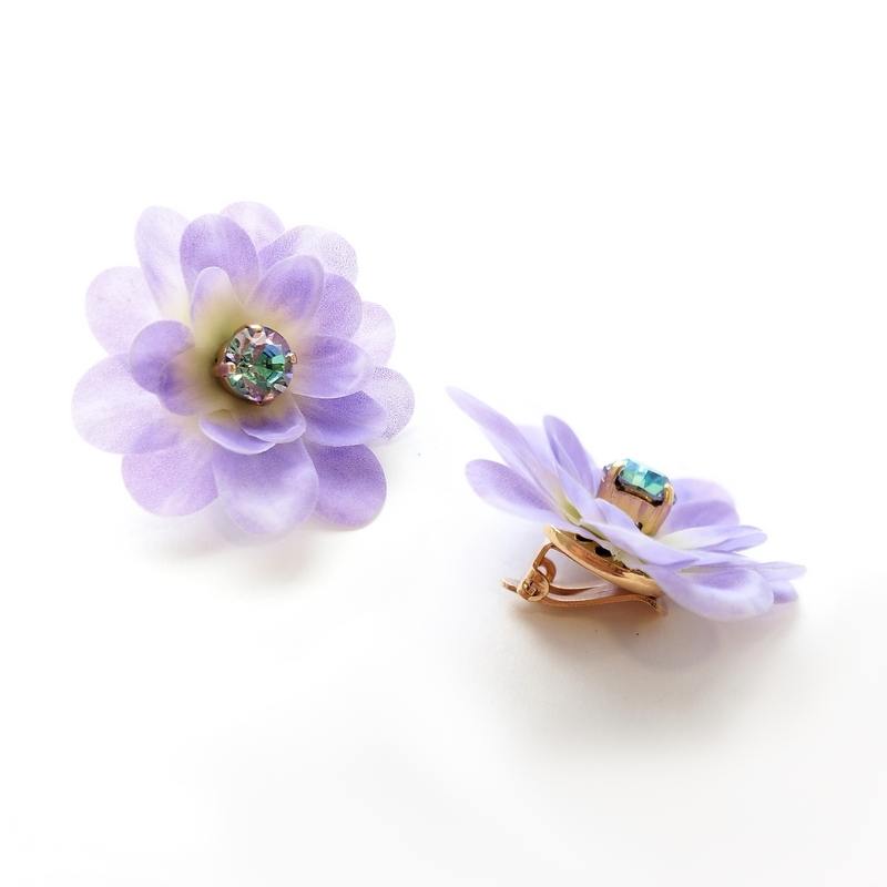 Alternative view of 5730F Lotus σκουλαρίκια Catherine bijoux Μωβ