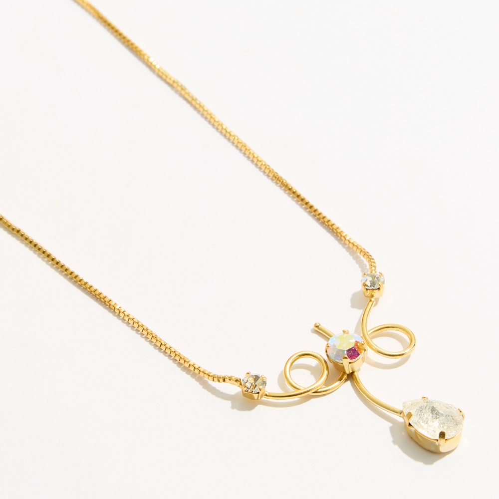 5759A Luna twist cracked χειροποίητο κολιέ Catherine bijoux Χρυσό