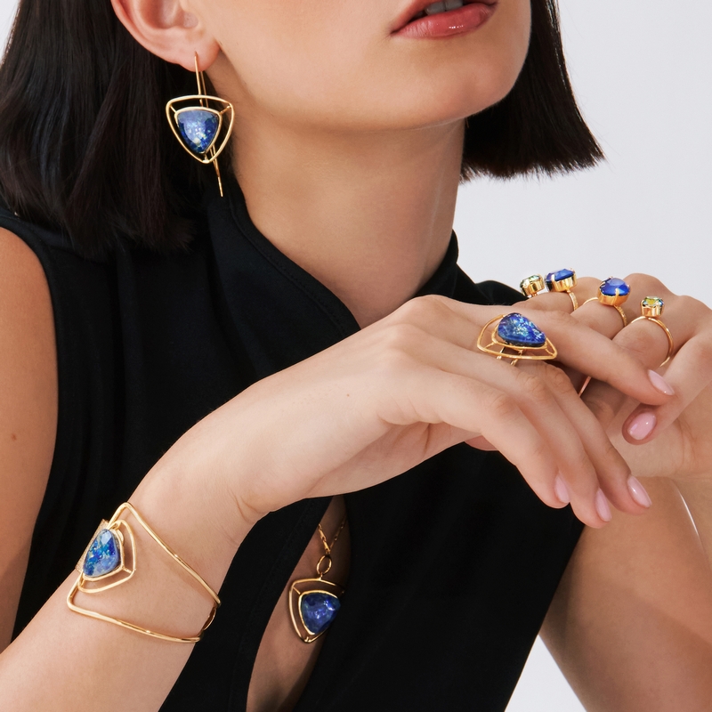 Alternative view of 5867A Blue edge χειροποίητο κολιέ Catherine bijoux Μπλε